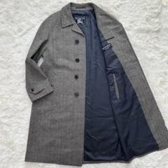 ✨カシミヤ♡シャドーホース✨バーバリーズ　ダブルチェスターコート　ロング ロングシングルチェスターコート【カシミヤ】【LUIGI COLOMBO