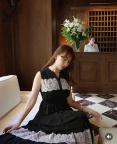 Scala Lace-Trimmed Dress タグつき　herlipto Scala Lace-Trimmed Dress