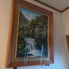 水彩画 家族連れの風景画 木製フレーム付き 風景画 油彩 木製フレーム付き - メルカリ