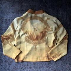 【入手困難】イルカ 神秘 総柄シャツ ジャケット 一点物 希少 珍品 レトロ古着