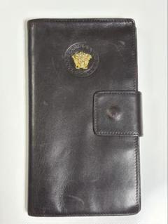 【美品✨】ジャンニヴェルサーチ メデューサ 三つ折り 長財布 オーガナイザー 黒 Gianni Versace - □新品□未使用□ GIANNI VERSACE ジャンニ