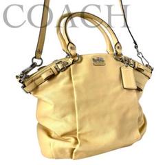 【極美品】COACH コーチ レザー トートバッグ 2way 大容量 イエロー