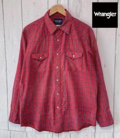 Wrangler ラングラー　ウエスタンシャツ赤 チェック柄