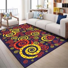 上品★100x140cm★長方形ラグ 洗えるラグ 滑り止め付 カーペット