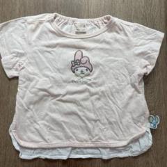 【プティマイン】マイメロ　サンリオコラボ　ベビー　Tシャツ90 薄ピンク