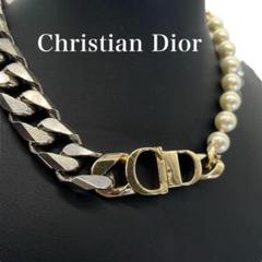 【美品】Dior x Sacai ネックレス　チェーンリンク　パール　CD