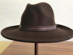 新品　ソルバッティ　ダークブラウン ウール フェルトハット rep-hat_sb002-s003