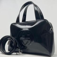 GUCCI スエード 2WAY ブルー ハンドバッグ　ショルダーバッグ レザー 良品 GUCCI グッチ スエード 2WAY トートバッグ ショルダー