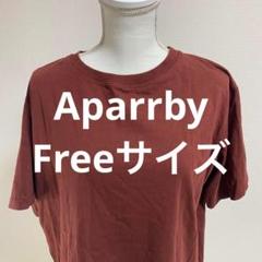 Apart by ブラウン 半袖 コットン Tシャツ トップス ファッション