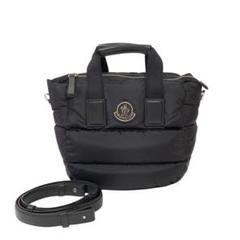 未使用　モンクレール　2wayバッグ　黒 MONCLER モンクレール 2WAY ハンドバッグ ナイロン素材/レザー