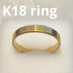 K18シンプル3ラインリング　2590K2505 K18シンプル3ラインリング 2590K2505 - メルカリ