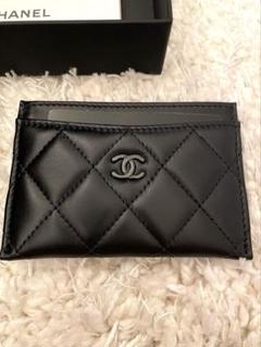 CHANEL レザー シルバーグレー 長財布 箱、カード付き AA120