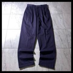00s DOCKERS 2タック チノパン ワイド スラックス ネイビー W29