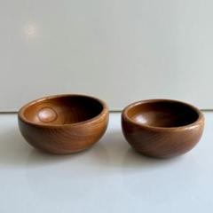 木目が美しい小物入れ　大1個　小1個