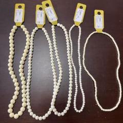 アクリルビーズ アイボリー　j4 アソート 8mm 6mm 4mm 3mm