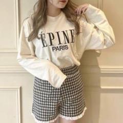 epine エピヌ ショートパンツ【値下げしました】 high-waist mohair short pants black | épine