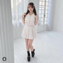 evelyn ブルゾン 襟つき ツイード 極美品 evelyn ツイードビジューブルゾン - メルカリ