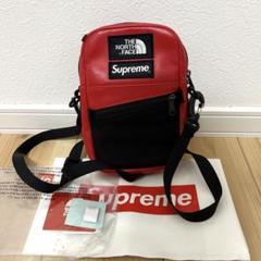 supreme ザ・ノースフェイス レザーショルダーバッグ レッド 付属品ありのサムネイル