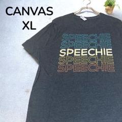 【一点物】CANVAS SPEECHIE Tシャツ ダークグレー XL 輸入古着