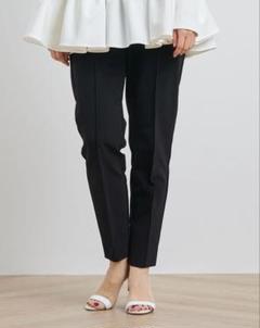 美品 yori ピンタック ストレッチパンツ 黒 38 ピンタックストレッチパンツ＋ | 2023 SP Collection | yori