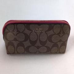 COACH ロゴ入りポーチ ブラウン/ピンクのサムネイル