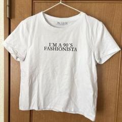 ZARA Tシャツ　白　ミニT ホワイト　ロゴTシャツのサムネイル