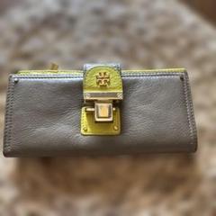 Tory Burch グレー/イエロー 長財布