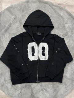 cozyworldwide ジップパーカー　ブラック　百足着用 cozyworldwide ジップパーカーブラック百足着用