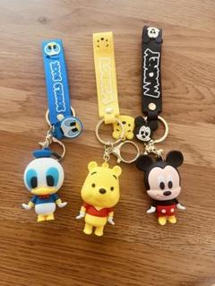 ✳︎海外Disney✳︎ドナルドダック・プーさん・ミッキーマウス キーホルダーセット
