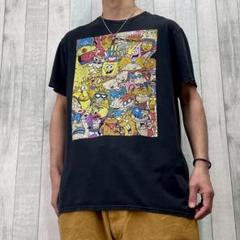 スポンジボブ　Tシャツ　キャラクターグラフィック　フェード