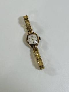 【稼働品】JANUS 18金 手巻き 17石 ゴールド 腕時計 稼働】レディース腕時計 アンティーク腕時計 KT18 金無垢ケース