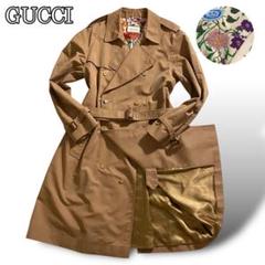 現行モデル● GUCCI グッチ トレンチコート 花柄 XL ロング丈 ダブル 現行モデル○ GUCCI グッチ トレンチコート 花柄 XL ロング丈