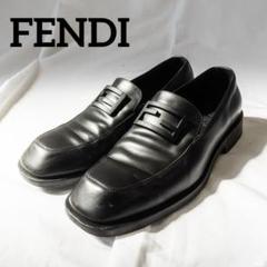 ☆美品☆ FENDI フェンディ ローファー FFロゴ レザー 本革 ブラック