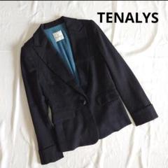 TENALYS ティナリス 個性的なデザインのストライプウールジャケットのサムネイル