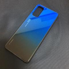 GALAXY S20 ケース 強化ガラス ギャラクシー 青 黒