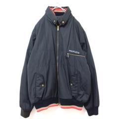【RAY.FLOYD】ブルゾン　黒　赤　メンズ　M　古着　リバーシブル　ボーダー