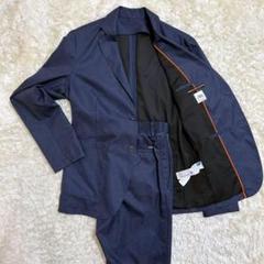【超希少 3L ストレッチ】ザラ　セットアップ　スーツ　ブルー　青　サマー Y616-3 ZARA ザラ セットアップ 青 スーツ 48 ビジネス 美品