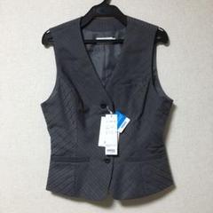 タグ付 事務服 制服 OL ベスト 7号 グレー系 EWV-192 エンジョイ