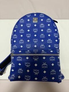 極美品✨MCM　リュック レザー　ブルー 2025年最新】mcm リュック ブルーの人気アイテム - メルカリ
