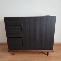福山工芸 Byon チェスト ダークブラウン 木製 キャビネット 日本製 90