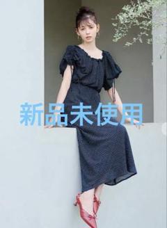 COCODEAL バルーンスリーブドットワンピース