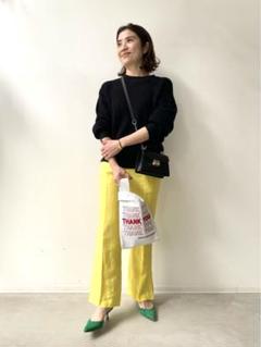 ♡新品タグ付♡ アパルトモン　Linen Side Slit PT イエロー ♡新品タグ付♡ アパルトモン Linen Side Slit PT イエロー
