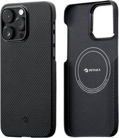 「PITAKA」 iPhone14 Pro ケース グレーツイル柄