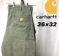 美品 カーハート charhartt 36×32 ペインター パンツ カーキ