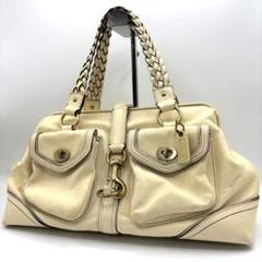 希少 COACH コーチ クラッチバッグ がま口 スパンコール ゴールド