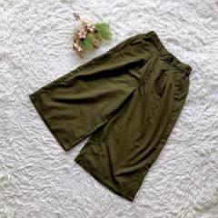【アズノウアズ】 (F) ガウチョパンツ タック ウエストゴム オフィス 女子会