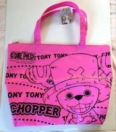 未使用タグ付　航海王　ワンピース　CHOPPER  大容量　トートバッグ　ピンクのサムネイル