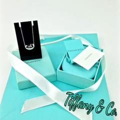2501-2 保存箱付き　美品✨Tiffany ネックレス　ビーン　スモール 箱付 Tiffany&Co ティファニー ビーン ビーンズ ネックレス