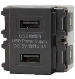 神保電器 USB給電用コンセント R3701B02G 2個 USB