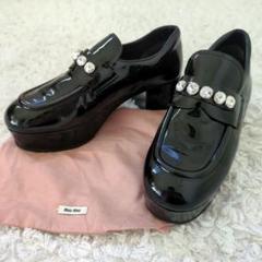 MIUMIU♡大人気ローファー ビジュー 厚底 MIU MIU（ローファー/革靴）のフリマアイテム一覧